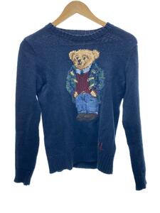 POLO RALPH LAUREN* sweater ( thin )/XS/ cotton /NVY/ plain 