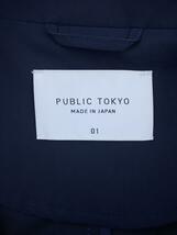 PUBLIC TOKYO◆コート/1/ポリエステル/NVY/609458016_画像3