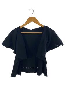 ISSEY MIYAKE FETE◆カーディガン(薄手)/2/ナイロン/BLK/IF84KK501