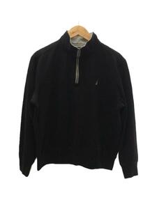 NAUTICA◆ストリート/ロゴ/ワンポイント/トップス/L/コットン/BLK/無地