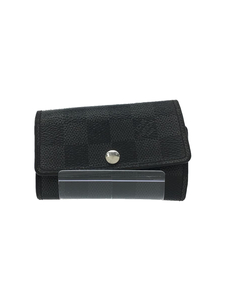 LOUIS VUITTON◆ミュルティクレ6_ダミエ・グラフィット_BLK/レザー/総柄/メンズ/N62662/SP0240