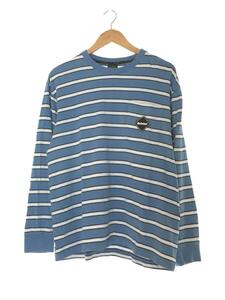 F.C.R.B.(F.C.Real Bristol)◆22SS/L/S BORDER POCKET TEE/L/コットン/BLU/ボーダー/FCRB-220080