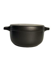 文化軽金属鋳造/味わい鍋 両手鍋/サイズ:22cm/BLK
