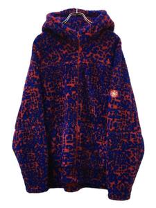 C.E(CAV EMPT)◆19AW/Noise Fleece Zip H/フリースジャケット/L/ポリエステル/ブルー/総柄