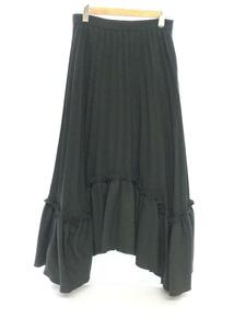 CLANE◆FRILL PLEAT VOLUME SKIRT/2/ポリエステル/GRY/無地/19109-6071