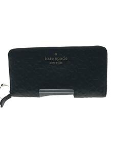 kate spade new york◆長財布/レザー/BLK/無地/レディース