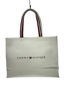 TOMMY HILFIGER◆ショルダーバッグ/レザー/WHT/汚れ有