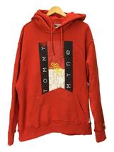 TOMMY JEANS◆パーカー/XL/コットン/RED/M115660022_画像1