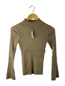 FRAY I.D* wool acrylic fiber rib knitted / sweater ( thin )/one/ wool /BEG/FWNT234048