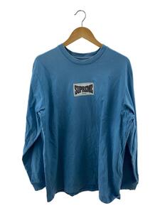 Supreme◆20AW/WOVEN LABEL LS TEE/長袖Tシャツ/L/コットン/BLU