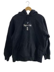 Supreme◆20AW/Cross Box Logo Hooded Sweatshirt/パーカー/M/コットン/ブラック