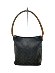 LOUIS VUITTON◆ルーピングGM_モノグラム・キャンバス_BRW/PVC/BRW