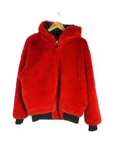 DANKE SCHON◆18AW/ボリュームファーブルゾン/M/ポリエステル/RED/18ABSL013-DS/使用感有