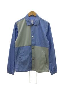 COMME des GARCONS SHIRT◆19SS/パッチワークデザインシャツ/コーチジャケット/S/BLU/ストライプ/S27162