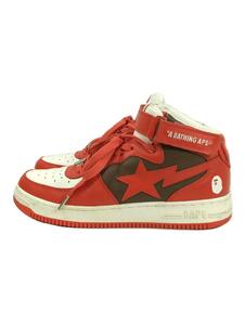 A BATHING APE◆BAPE STA MID SAX/ハイカットスニーカー/28cm/RED/OZXSHM191010I