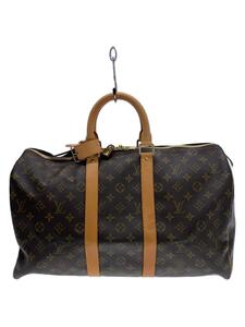 LOUIS VUITTON◆キーポル50_モノグラム・キャンバス_BRW/PVC/ブラウン/