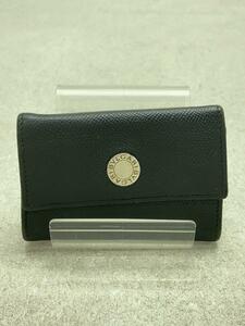 BVLGARI◆キーケース/6連/レザー/BLK/メンズ