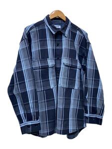 MONKEY TIME◆HEAVY CHECK TWILL OVER SIZED CPO/シャツ/M/GRY/8311-199-0328