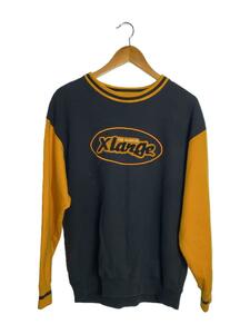 X-LARGE◆21AW/RETRO CREW NECK SWEAT/スウェット/S/コットン/ブラック/101213012008