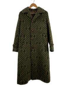 GUCCI◆GG STRIPE WOOL COATコート/44/ウール/GRN/639261