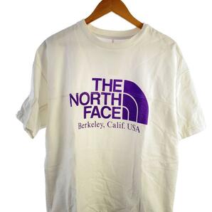 THE NORTH FACE PURPLE LABEL◆COMBINATION H/S LOGO TEE_コンビネーションハーフスリーブロゴTシャツ/S/コットン/WHTの画像1