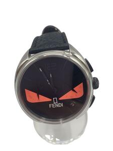 FENDI◆クォーツ腕時計/アナログ/レザー/BLK/BLK/006-21200G-676