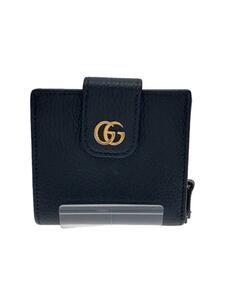 GUCCI◆2ツ折サイフ/レザー/BLK/レディース/523193 CAO0G 1000