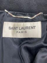 SAINT LAURENT◆14AW/クラシックキャビンチューブコート/44/ウール/BLK/無地/343626_画像3