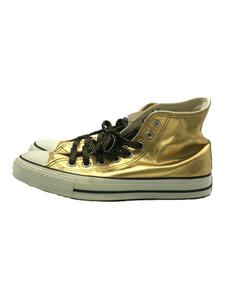 CONVERSE◆レザーアッパー_ハイカットスニーカー/26cm/GLD/レザー