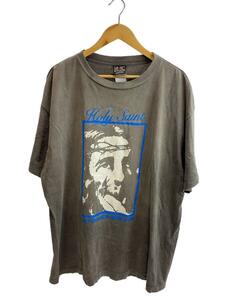 SAINT MICHAEL◆半袖シャツ/XXL/コットン/GRY/SS TEE HOLY SAINT