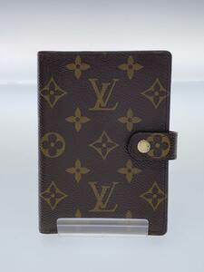 LOUIS VUITTON◆アジェンダPM_モノグラム_BRW/レザー/BRW/ブラウン/レディース/ルイヴィトン/手帳カバー