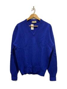 Mc GEORGE PURE LAMSWOOL MADE IN SCOTLAND Vネックニット/ウール/BLU