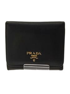 PRADA*safia-no/3. folding purse / leather /BLK/ men's 