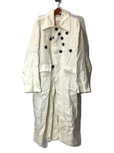 MASU◆BAL COLLAR COAT/46/リネン/WHT/MSSS-CT0122/