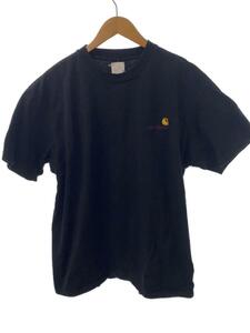 Carhartt◆S/S AMERICAN SCRIPT T-SHIRT/Tシャツ/L/コットン/ブラック/無地