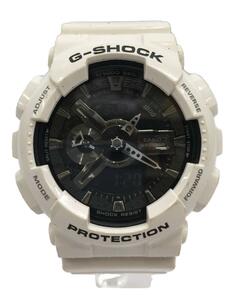 CASIO◆クォーツ腕時計・G-SHOCK/デジアナ/WHT/WHT