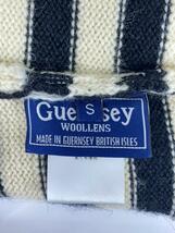 GUERNSEY WOOLLENS◆ガンジーウーレンズ/セーター(厚手)/S/ウール/ホワイト/ボーダー/IFK7710021_画像3