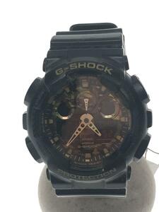 CASIO◆クォーツ腕時計・G-SHOCK/デジアナ/BLK/GA-100CF-1A9JF