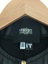 VERSACE JEANS COUTURE◆レザージャケット・ブルゾン/40/レザー/BLK_画像3