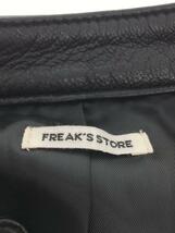 FREAK’S STORE◆レザージャケット・ブルゾン/S/羊革/BLK/無地_画像3