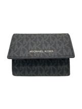 MICHAEL KORS◆カードケース/PVC/ブラック/総柄/レディース/36U9LGFD1B_画像1