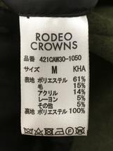 RODEO CROWNS◆ステンカラーコート/M/ポリエステル/GRN/無地/421CAW30-1050_画像4