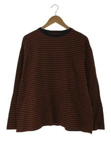 marka◆FOOTBALL TEE L/S/長袖Tシャツ/2/コットン/ブラウン/ボーダー