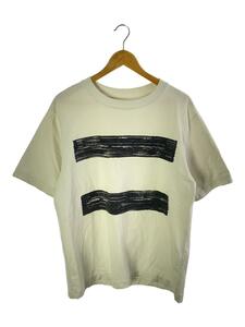 MHL.◆Tシャツ/L/コットン/WHT/596-3166551/BLOCK PRINT DRY COTTON JERSEY