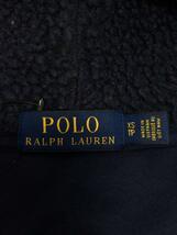 POLO RALPH LAUREN◆フリースジャケット/XS/ポリエステル/NVY/無地_画像3