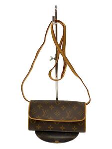 LOUIS VUITTON◆ポシェット・ツインPM_モノグラム・キャンバス_BRW/PVC/BRW/総柄