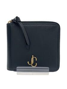 JIMMY CHOO◆財布/レザー/BLK/レディース