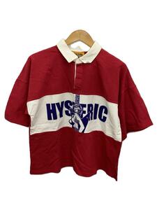 HYSTERIC GLAMOUR* polo-shirt /FREE/ cotton /RED/01231CH02/ red / tag attaching 