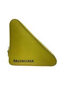 BALENCIAGA◆クラッチバッグ/-/YLW/三角/トライアングル/イエロー