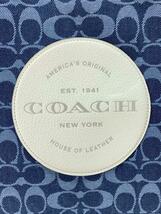 COACH◆トートバッグ/キャンバス/BLU/C2827_画像5